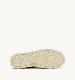Sneakers Medalist Low In Pelle Bianca E Suede Beige