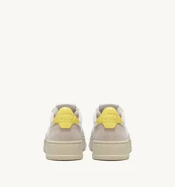 Sneakers Medalist Low In Suede E Pelle Bianca E Gialla