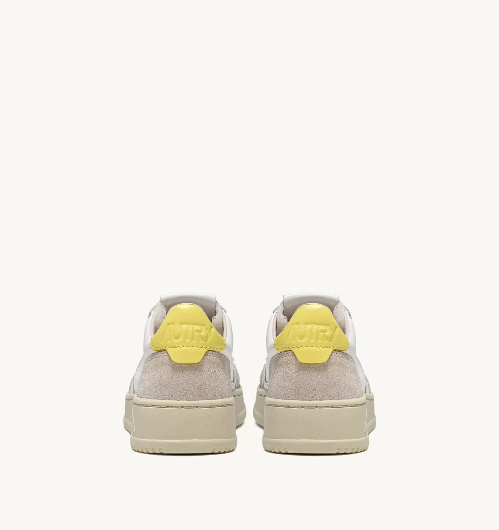 Sneakers Medalist Low In Suede E Pelle Bianca E Gialla