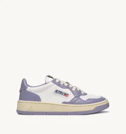 Sneakers Medalist Low In Pelle Bicolore Bianco E Lavender