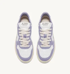 Sneakers Medalist Low In Pelle Bicolore Bianco E Lavender