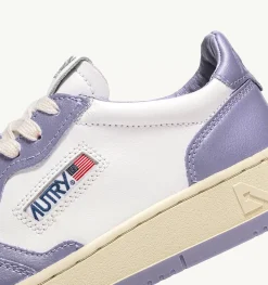 Sneakers Medalist Low In Pelle Bicolore Bianco E Lavender