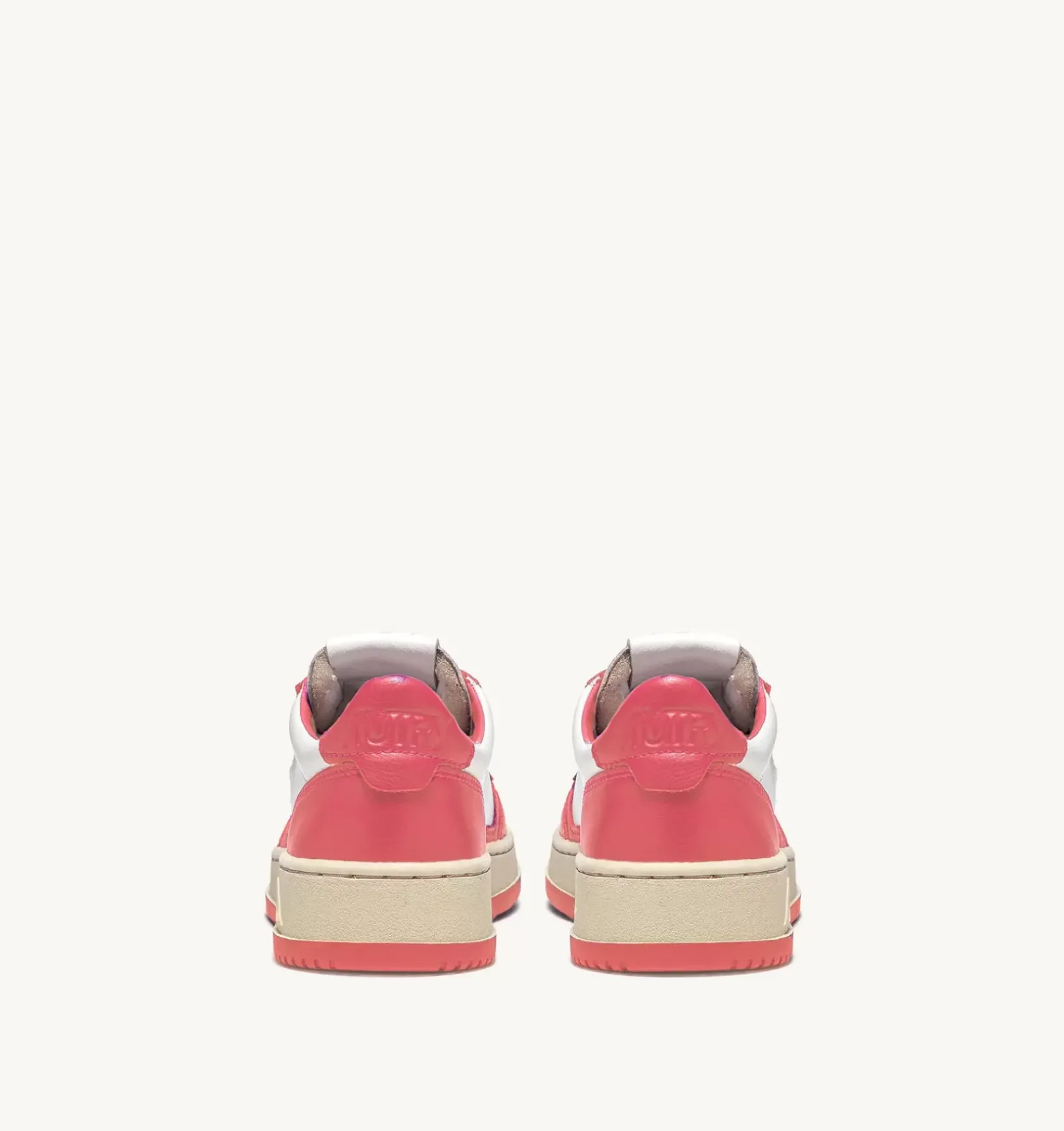 Sneakers Medalist Low In Pelle Bicolore Bianco E Lobster