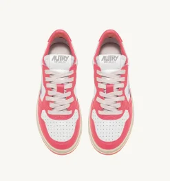 Sneakers Medalist Low In Pelle Bicolore Bianco E Lobster