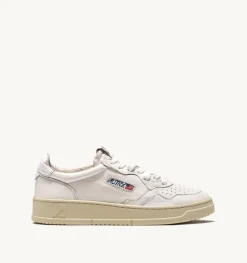 Sneakers Medalist Low In Morbida Pelle Bianca Di Capra