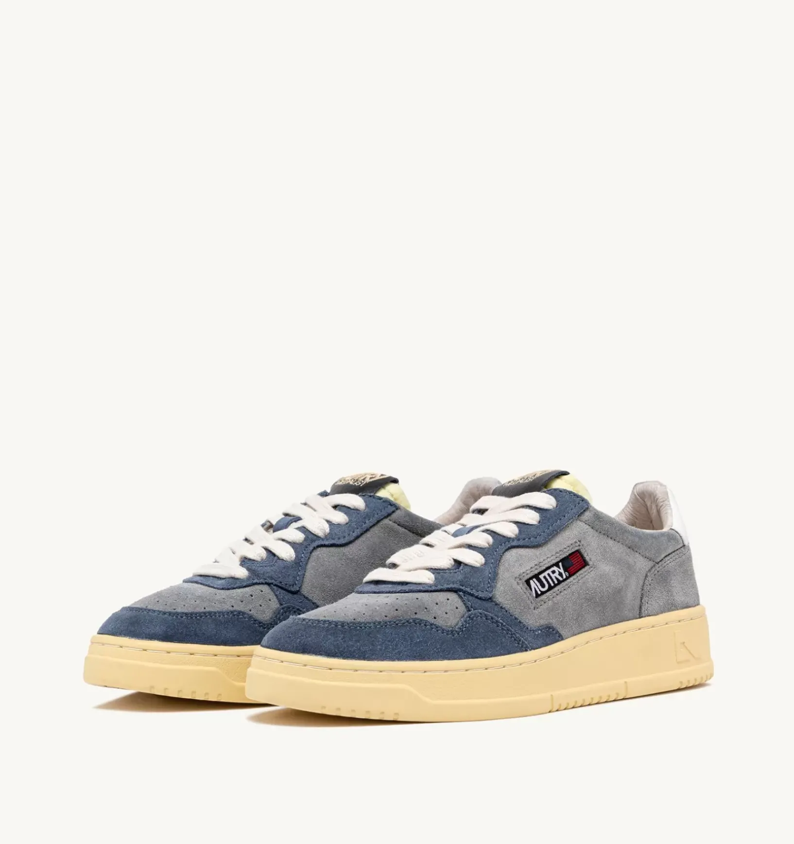 Sneakers Medalist Low In Suede Grigio E Azzurro
