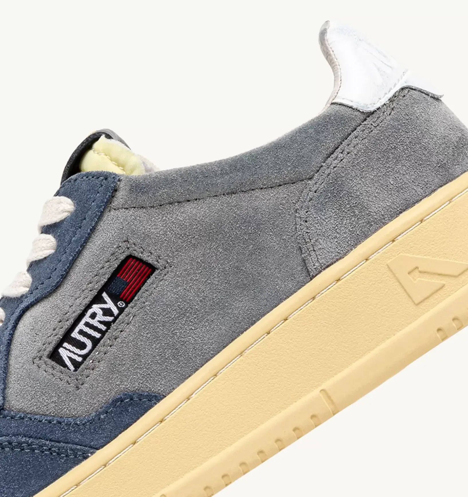 Sneakers Medalist Low In Suede Grigio E Azzurro