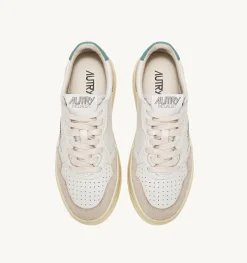 Sneakers Medalist Low In Suede E Pelle Bianca E Malachi