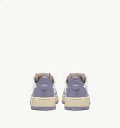 Sneakers Medalist Low In Pelle Bicolore Bianco E Lavender