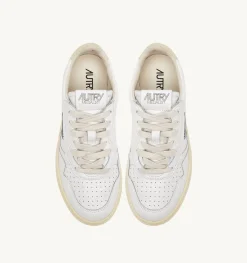 Sneakers Medalist Low In Pelle Bianca E Beige