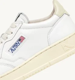 Sneakers Medalist Low In Pelle Bianca E Beige