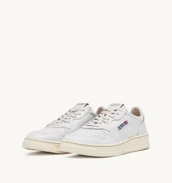 Sneakers Medalist Low In Pelle Bianca E Draw Action Print