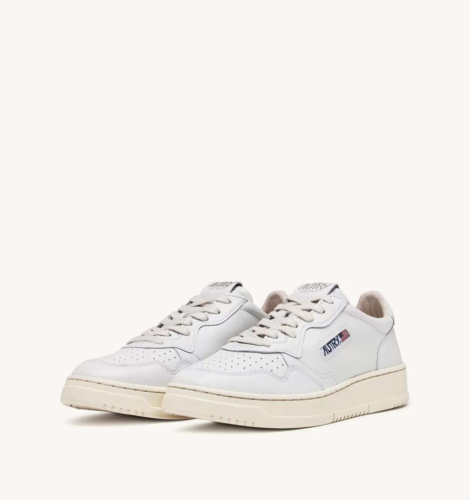 Sneakers Medalist Low In Pelle Bianca E Draw Action Print