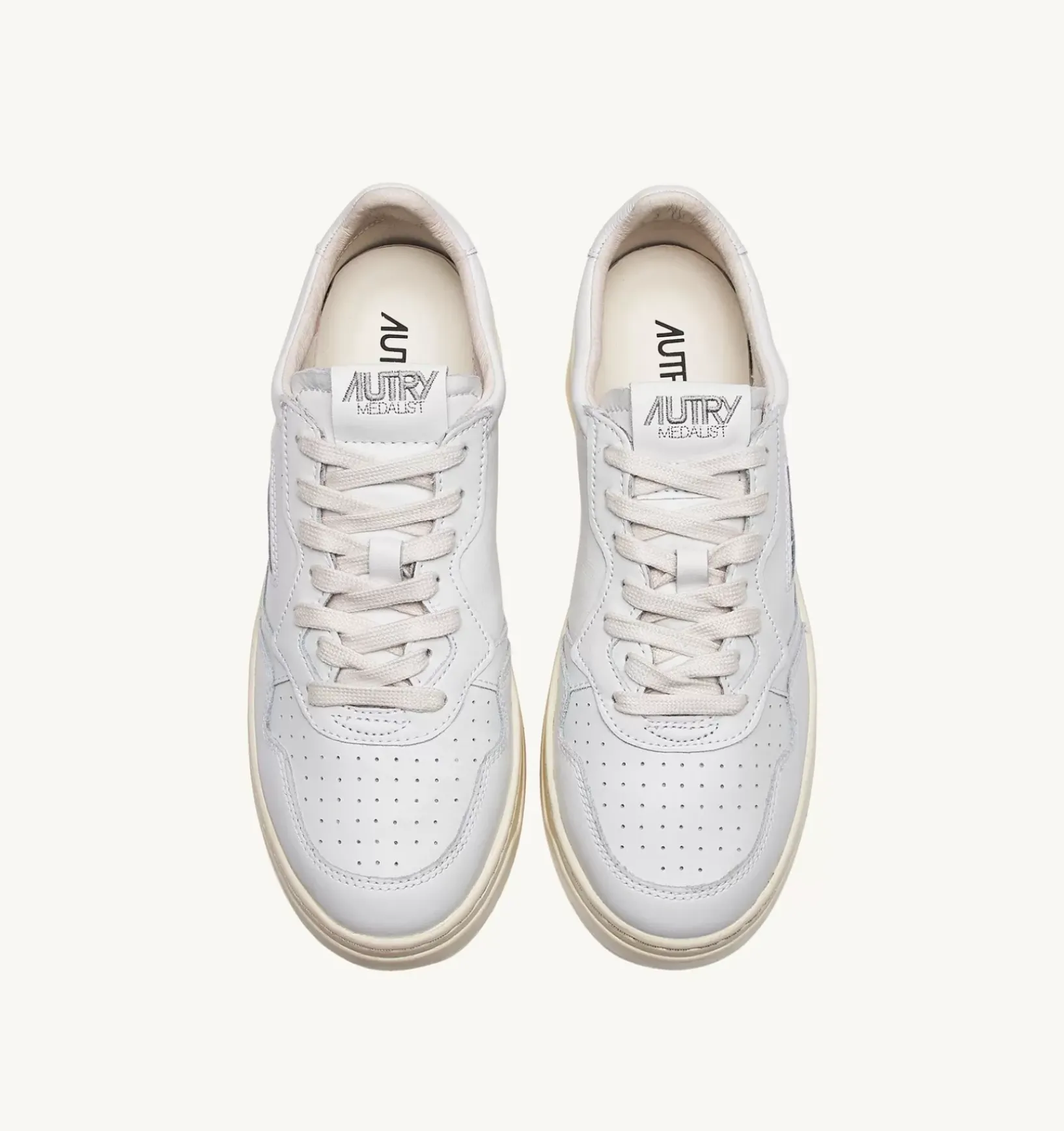 Sneakers Medalist Low In Pelle Bianca E Draw Action Print