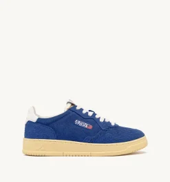 Sneakers Medalist Low In Suede Effetto Hair Bluette