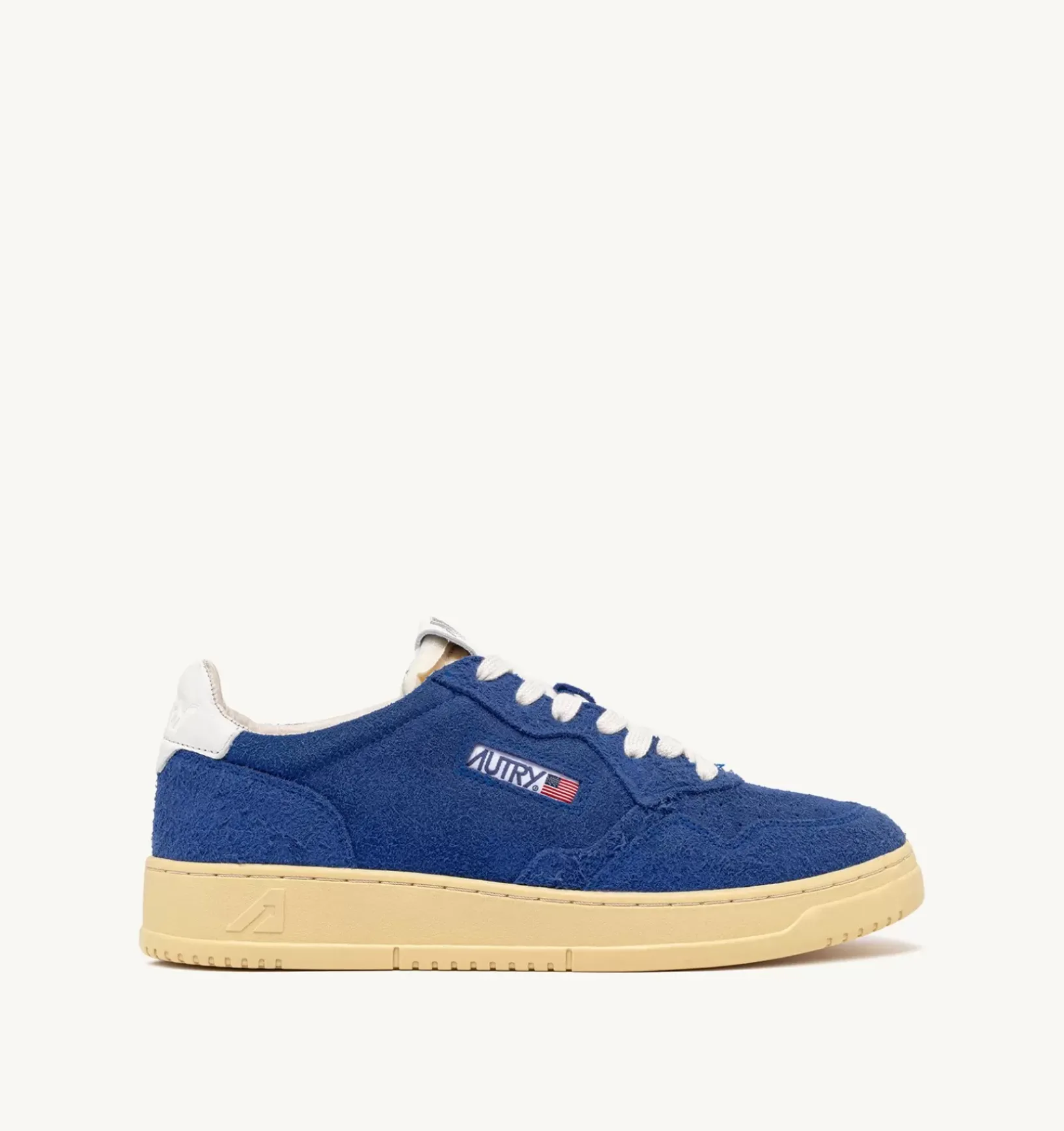 Sneakers Medalist Low In Suede Effetto Hair Bluette