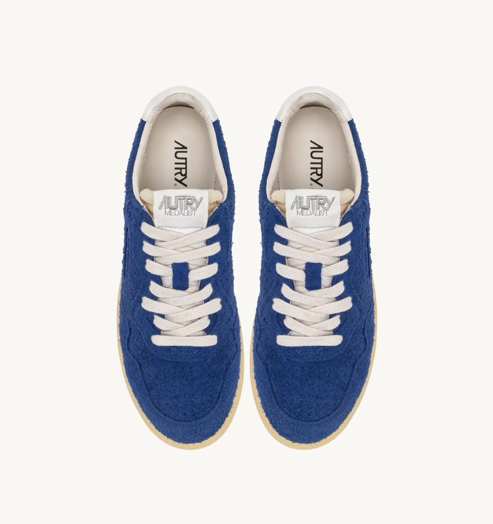 Sneakers Medalist Low In Suede Effetto Hair Bluette