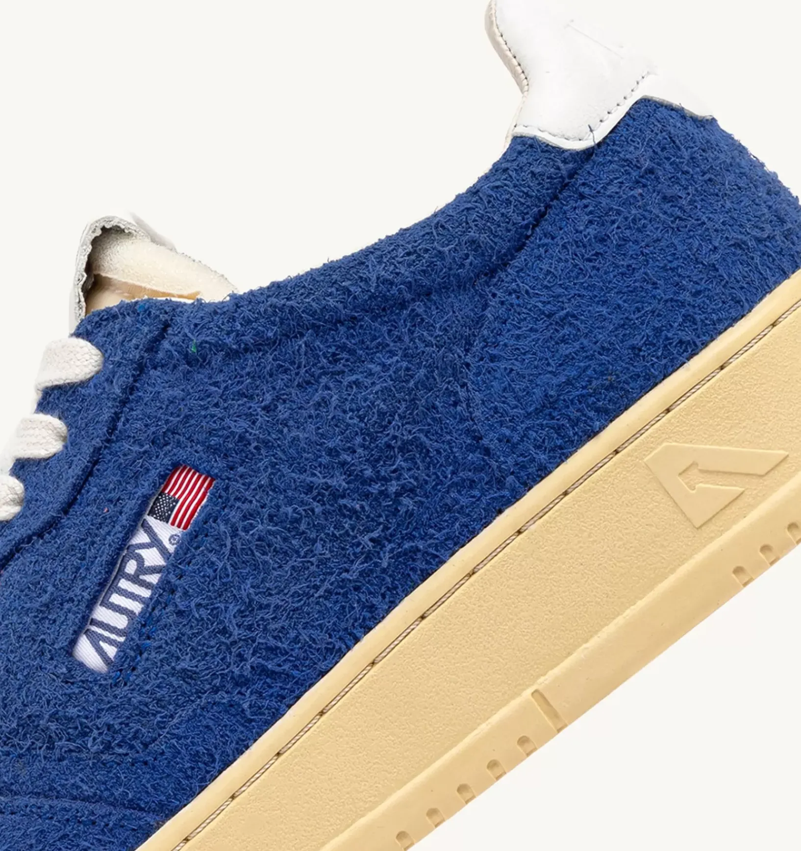 Sneakers Medalist Low In Suede Effetto Hair Bluette