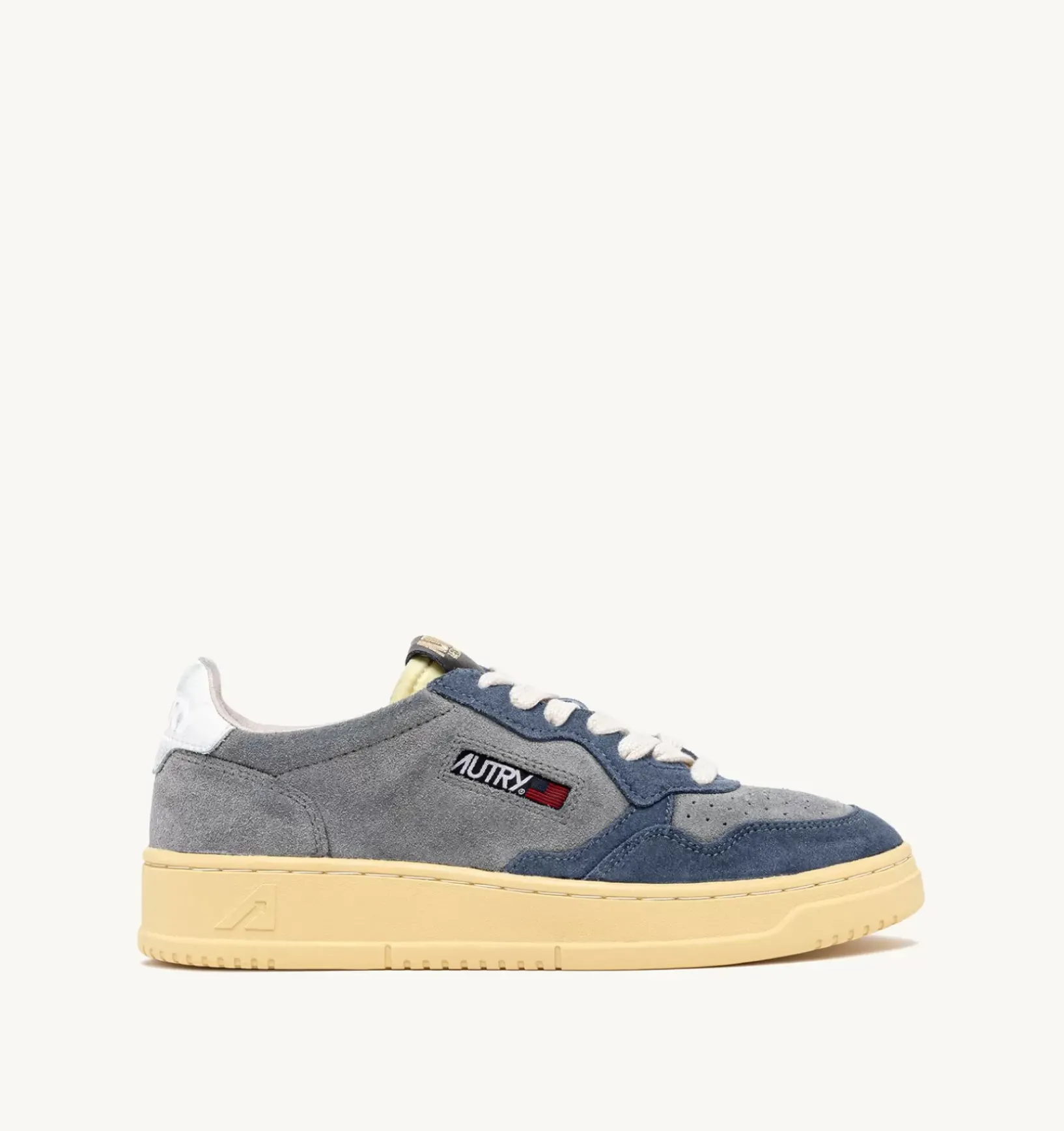 Sneakers Medalist Low In Suede Grigio E Azzurro
