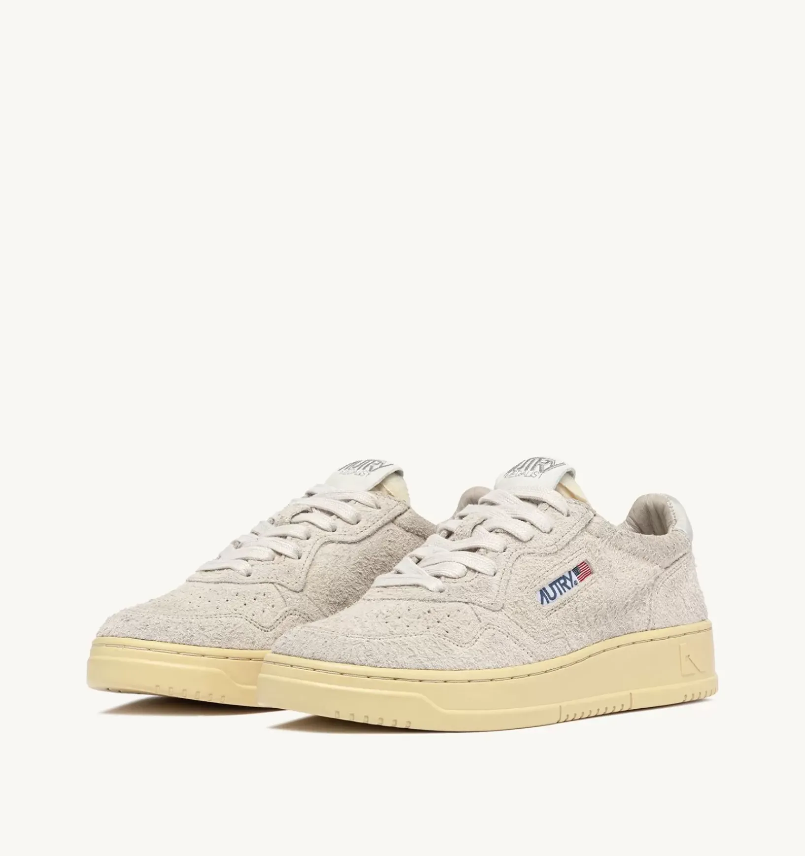 Sneakers Medalist Low In Suede Effetto Hair Sand