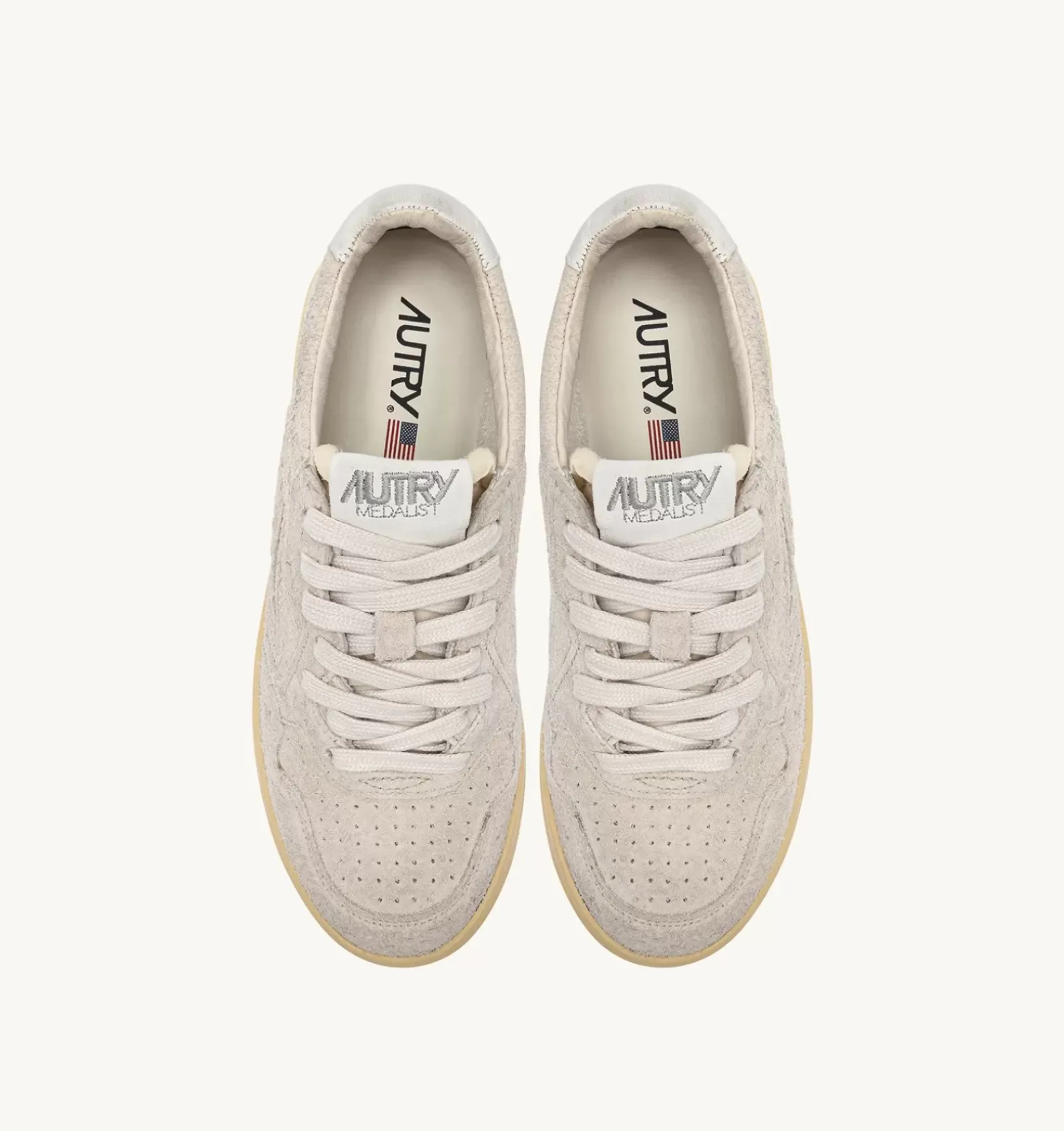 Sneakers Medalist Low In Suede Effetto Hair Sand