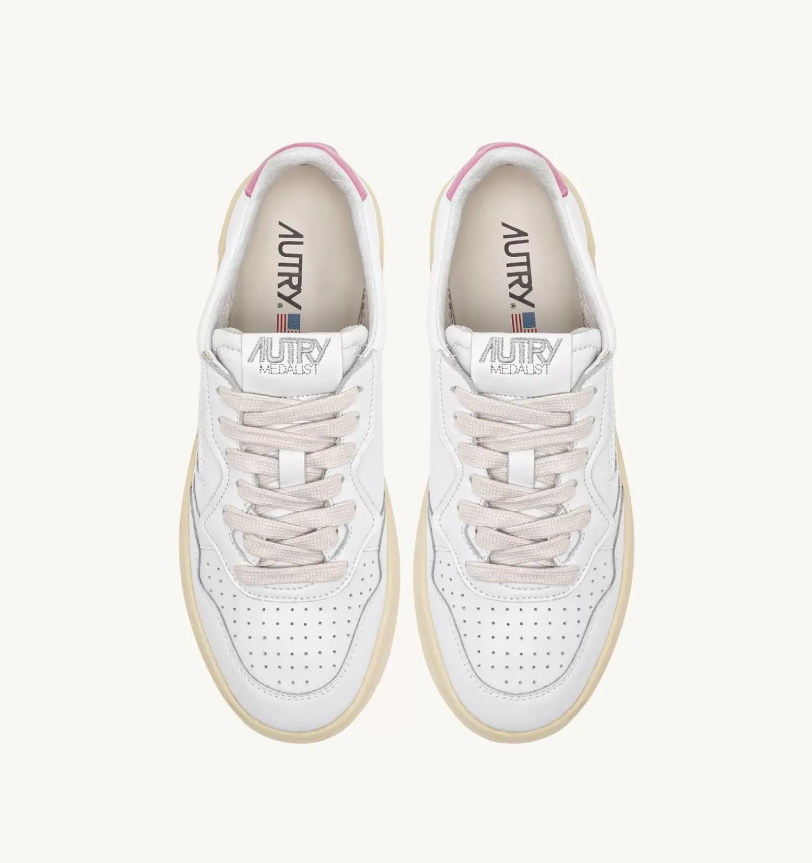 Sneakers Medalist Low In Pelle Bianca