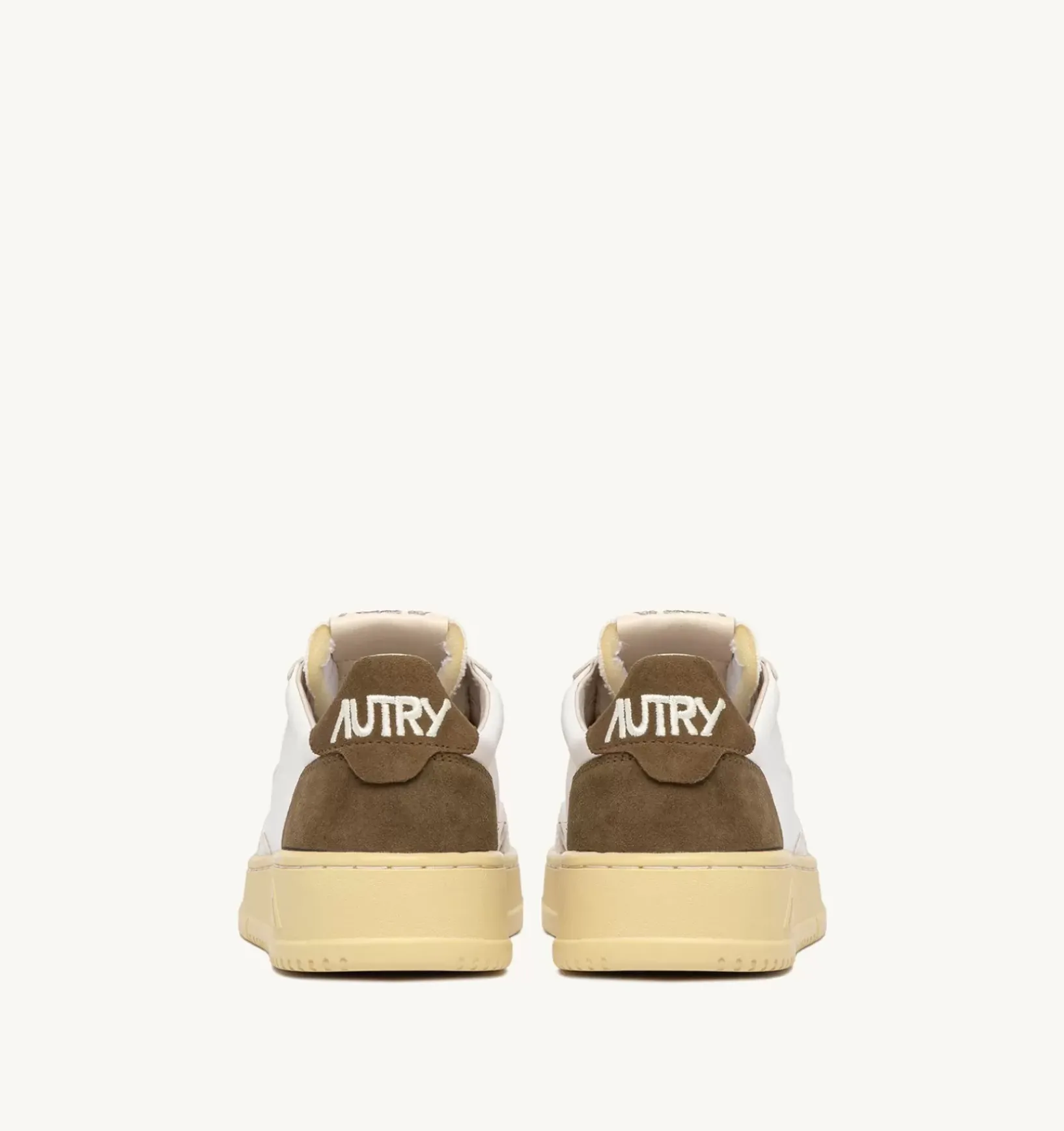 Sneakers Medalist Low In Pelle E Suede Bianco E Marrone