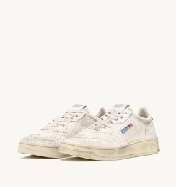 Sneakers Medalist Low In Pelle Effetto Snake Colore Bianco