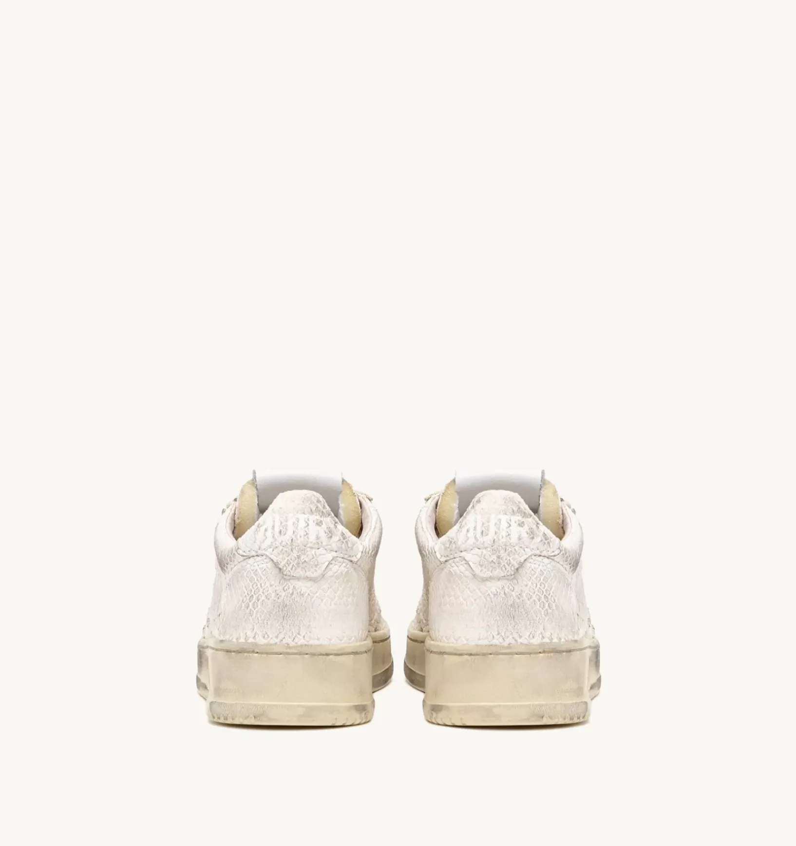 Sneakers Medalist Low In Pelle Effetto Snake Colore Bianco