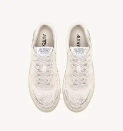 Sneakers Medalist Low In Pelle Effetto Snake Colore Bianco