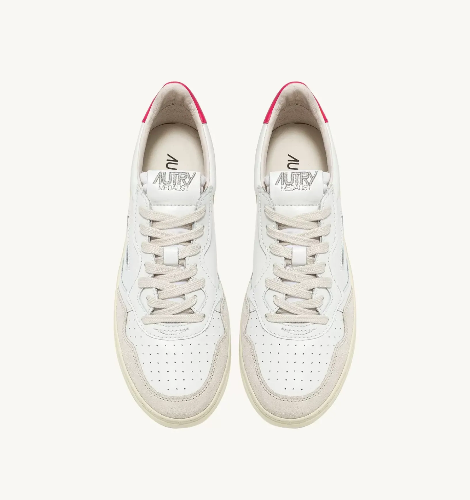 Sneakers Medalist Low In Suede E Pelle Bianca E Bubble
