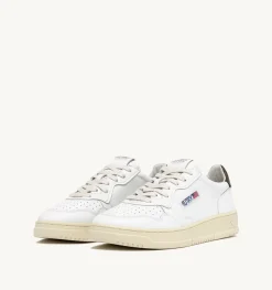 Sneakers Medalist Low In Pelle Bianca E Marrone