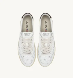 Sneakers Medalist Low In Pelle Bianca E Marrone