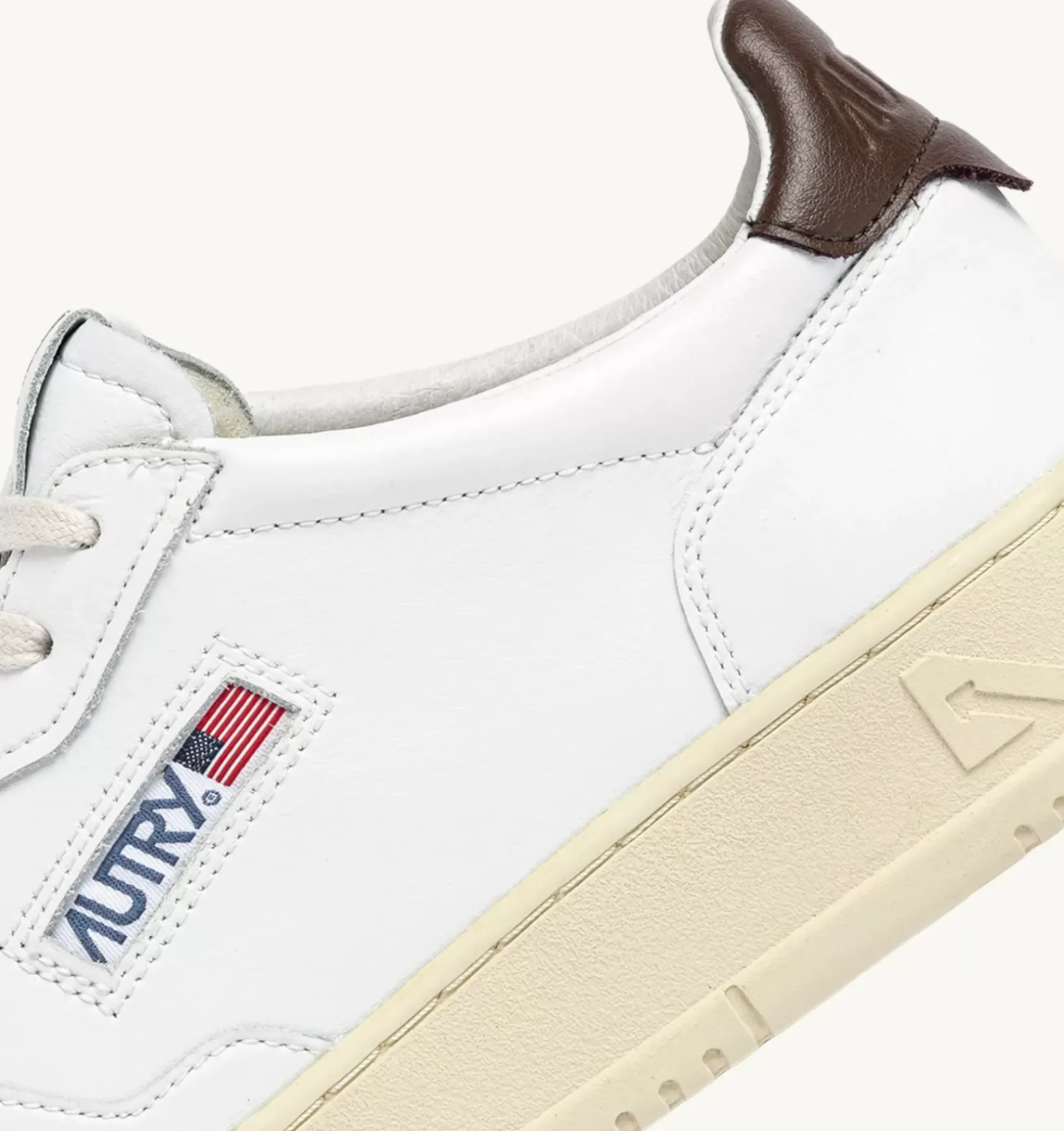 Sneakers Medalist Low In Pelle Bianca E Marrone