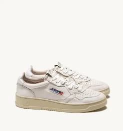 Sneakers Medalist Low In Morbida Pelle Bianca Di Capra