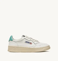 Sneakers Medalist Low In Pelle Bianca E Turquoise