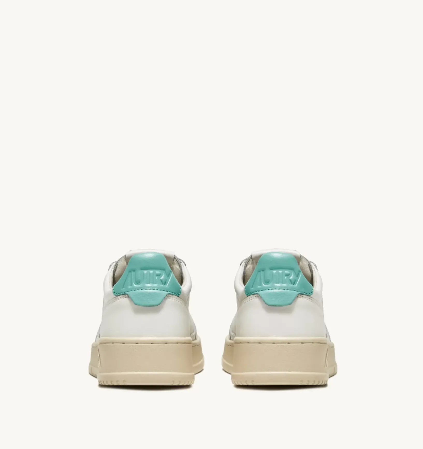 Sneakers Medalist Low In Pelle Bianca E Turquoise