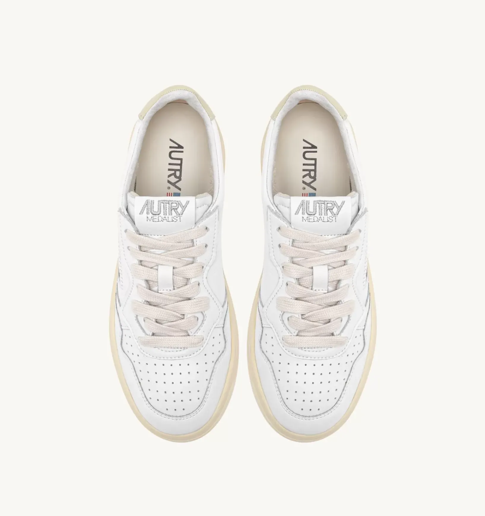 Sneakers Medalist Low In Pelle Bianca