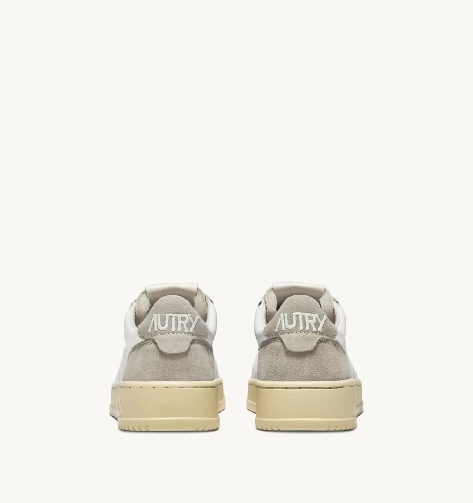Sneakers Medalist Low In Suede E Pelle Bianca E Sand
