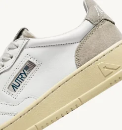 Sneakers Medalist Low In Suede E Pelle Bianca E Sand