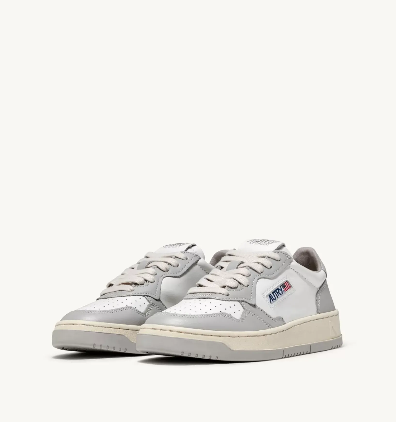 Sneakers Medalist Low In Pelle Bicolore Bianco E Vapor