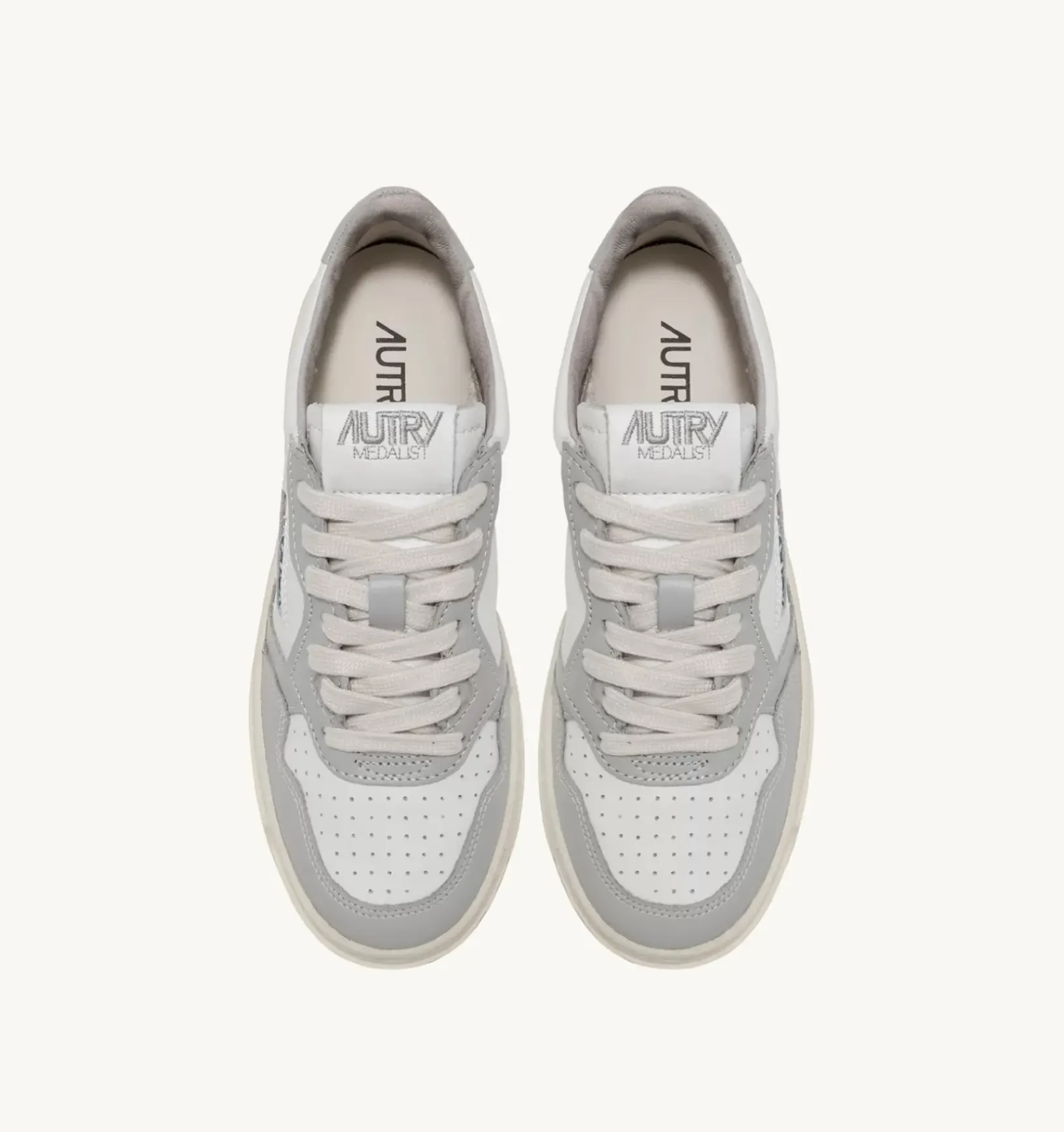 Sneakers Medalist Low In Pelle Bicolore Bianco E Vapor