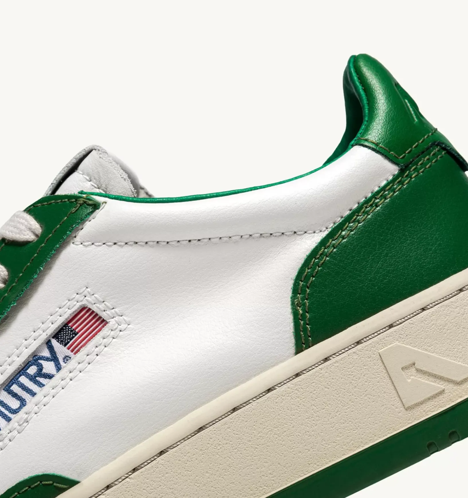 Sneakers Medalist Low In Pelle Bicolore Bianco E Verde