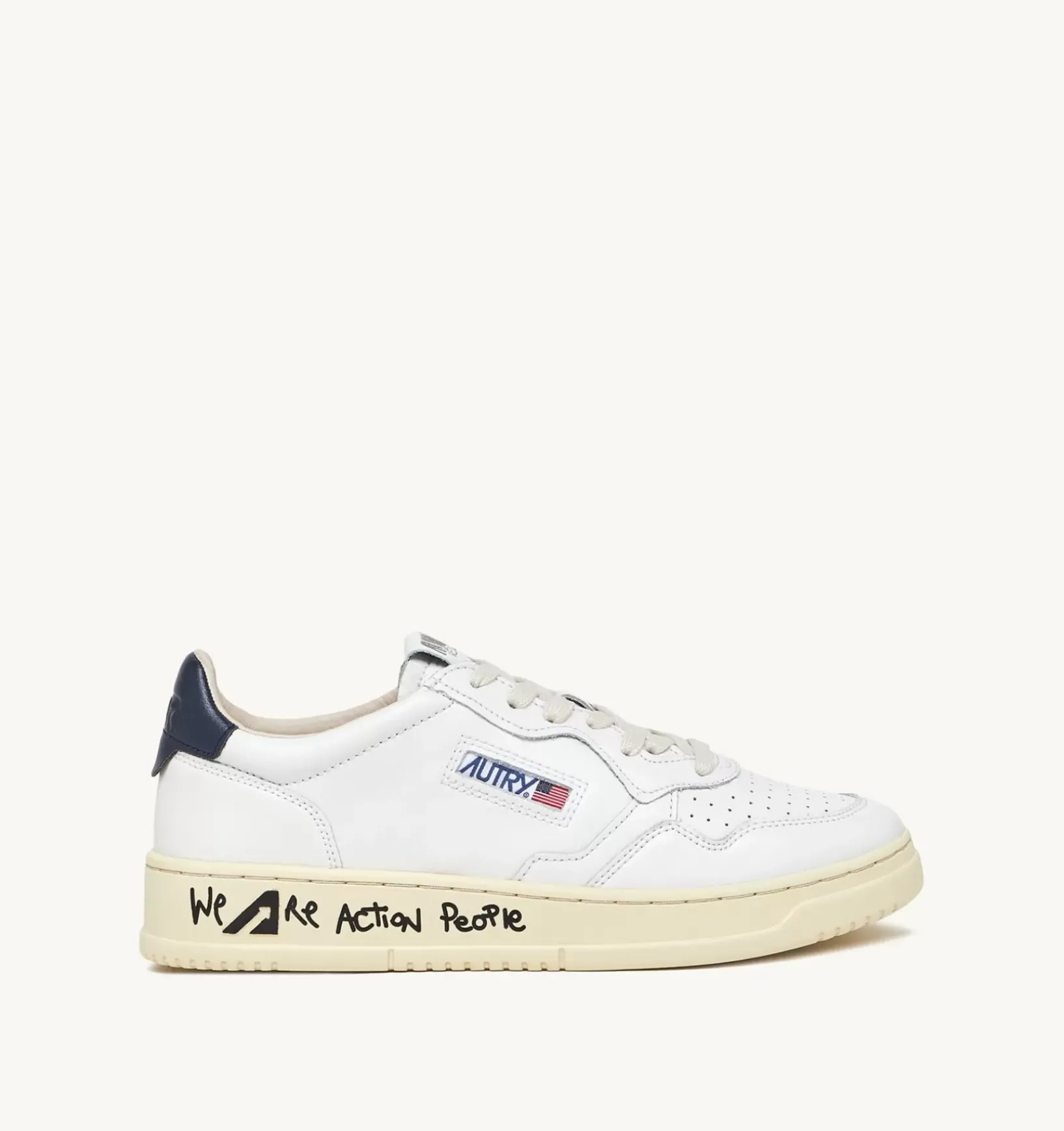 Sneakers Medalist Low In Pelle Bianca E Blu