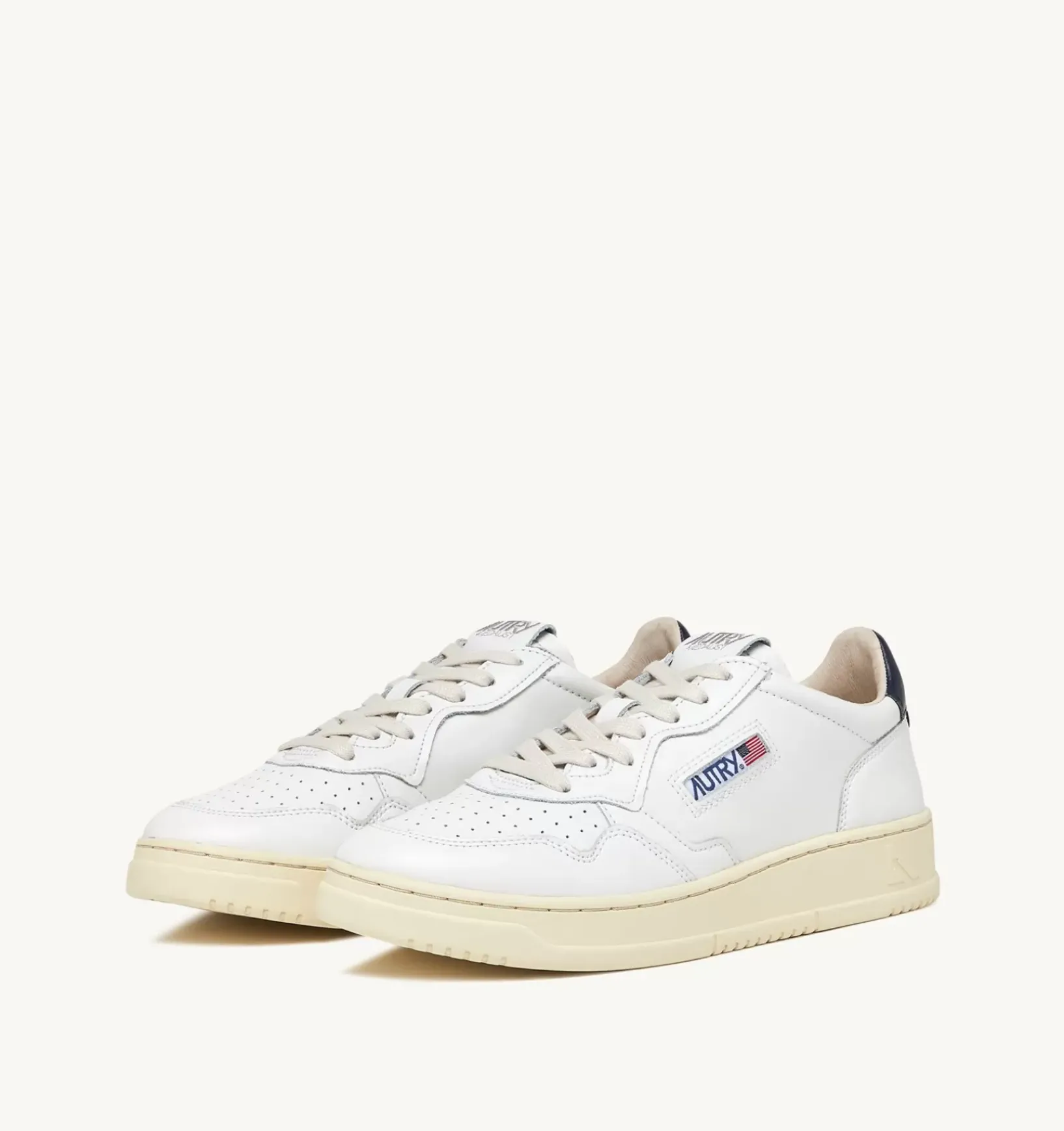 Sneakers Medalist Low In Pelle Bianca E Blu