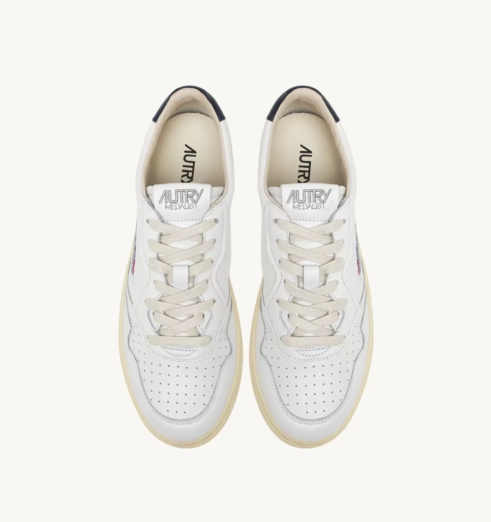 Sneakers Medalist Low In Pelle Bianca E Blu