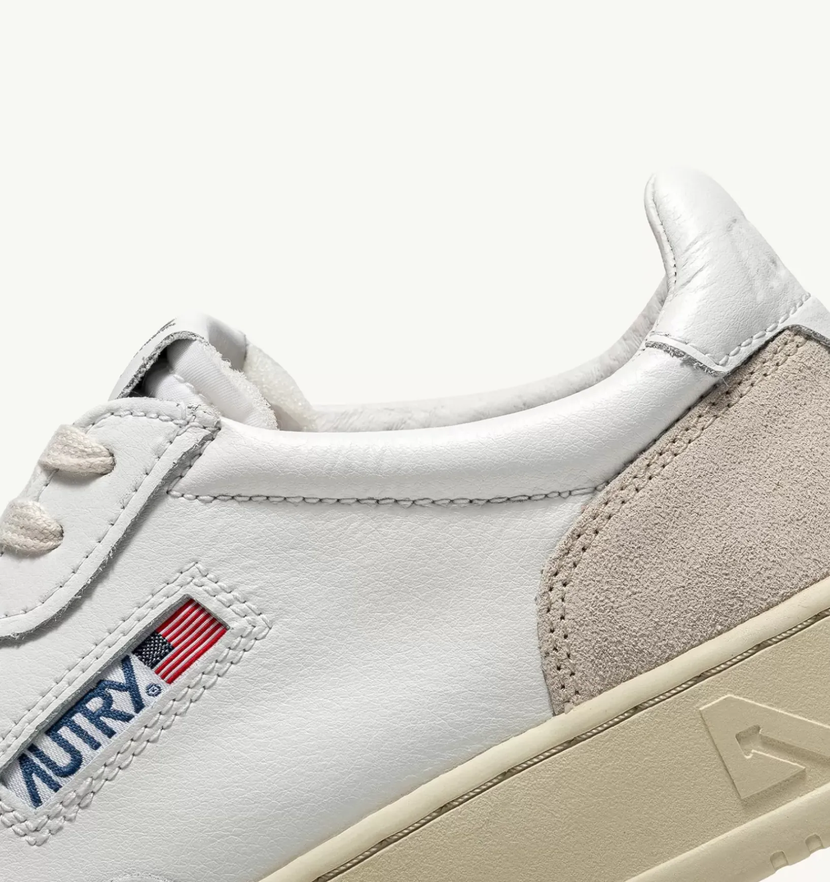 Sneakers Medalist Low In Suede E Pelle Bianca