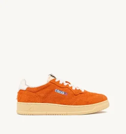Sneakers Medalist Low In Suede Effetto Hair Arancione