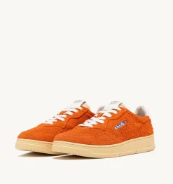 Sneakers Medalist Low In Suede Effetto Hair Arancione