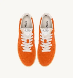 Sneakers Medalist Low In Suede Effetto Hair Arancione